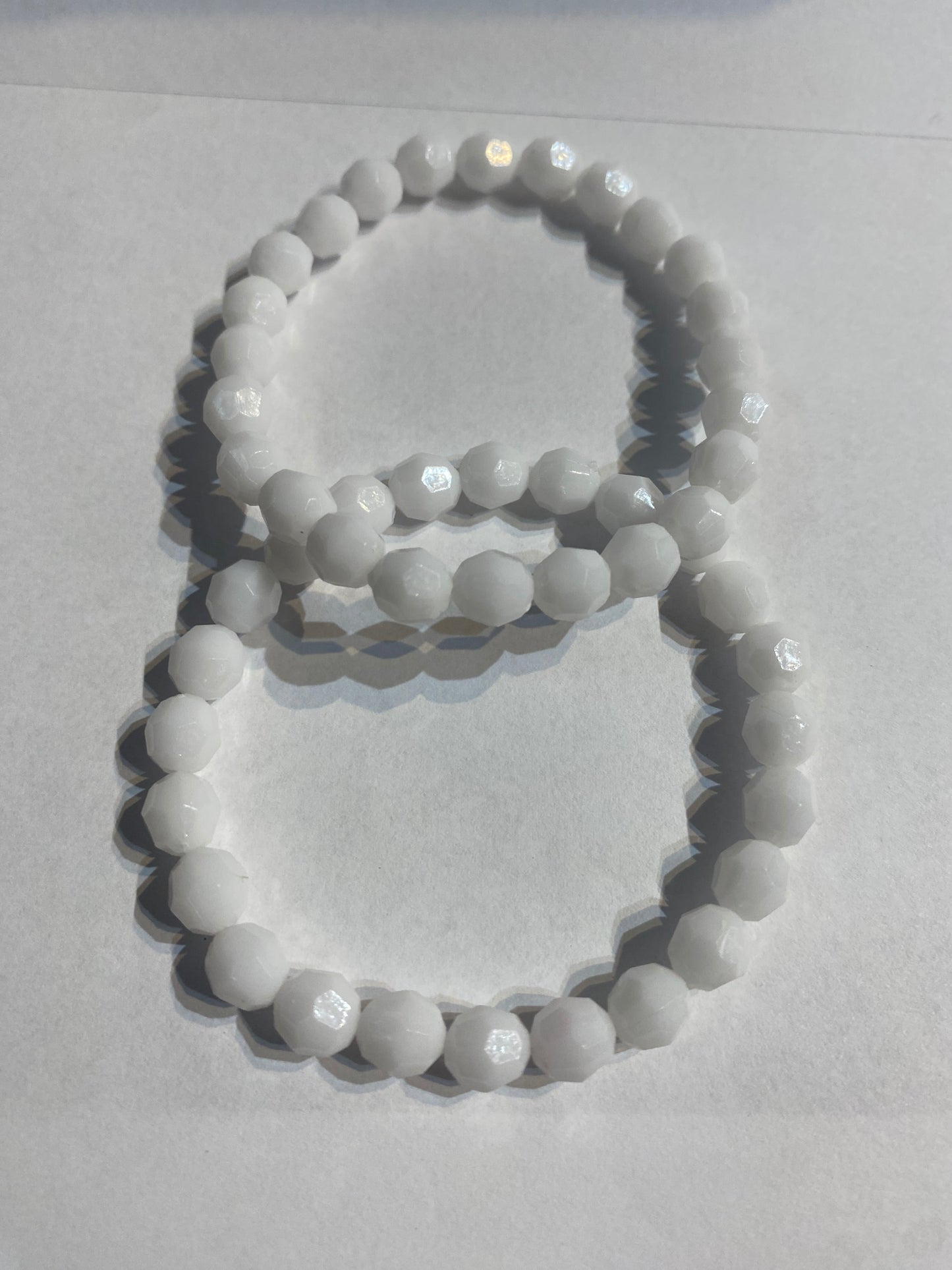 White Beaded Bracelet | White Beaded Starch Bracelet |