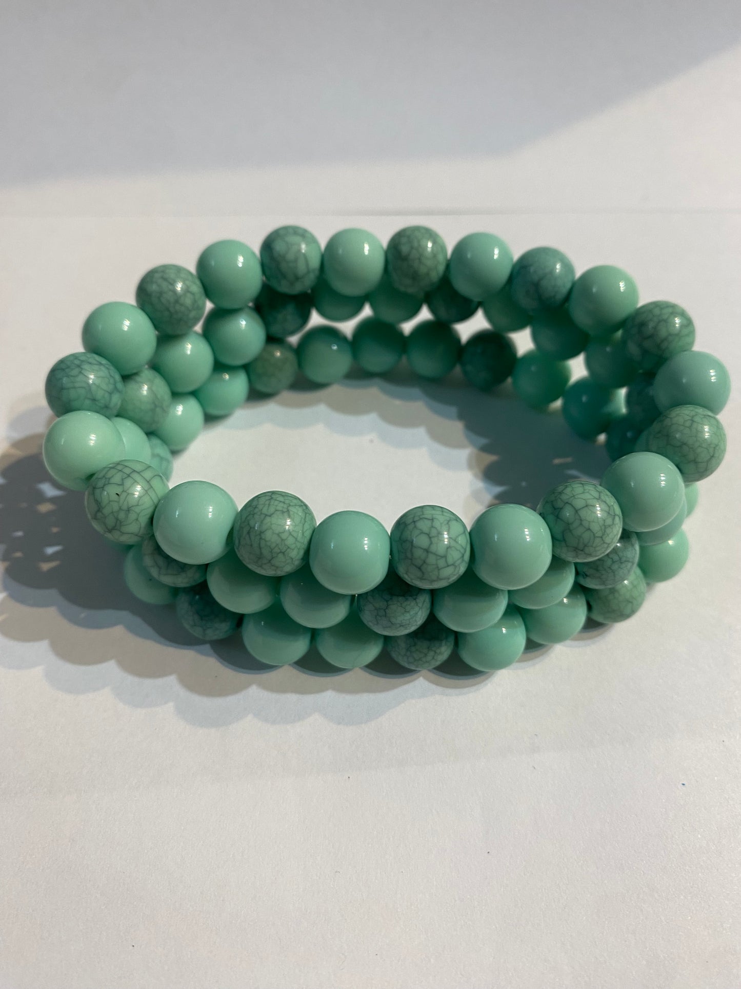 Blue Bracelet | Blue Beaded Stretch Bracelet |