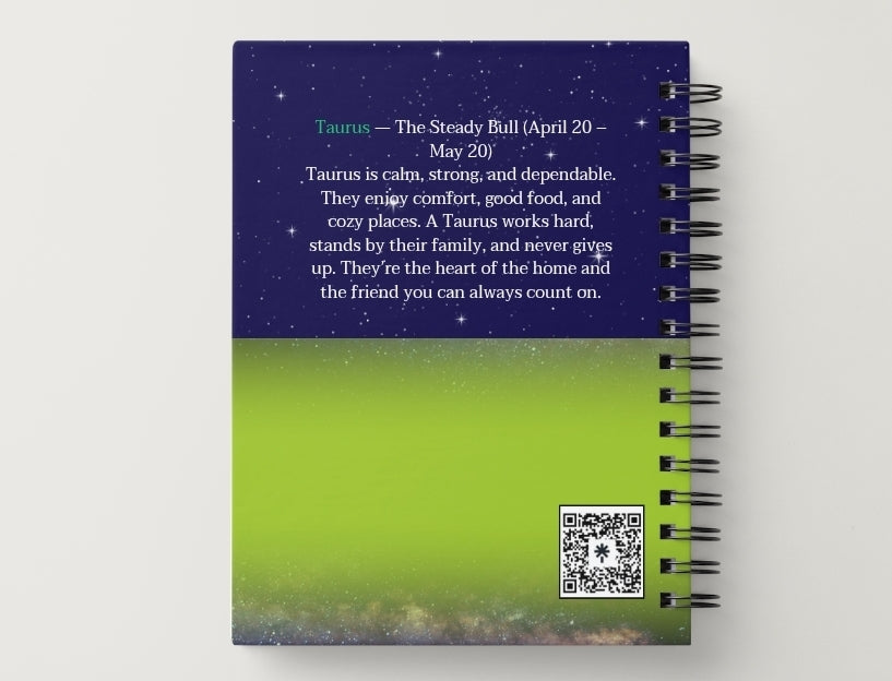 Taurus Daily Journal | Zodiac Sign | Undated Calendar