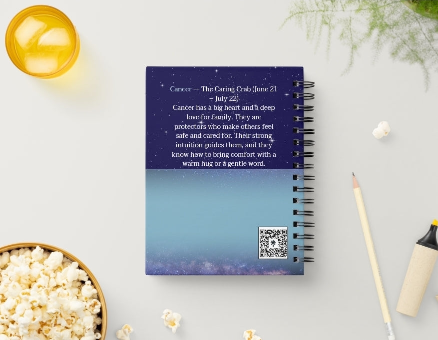 Cancer Daily Journal | Zodiac Sign |Undated Calendar