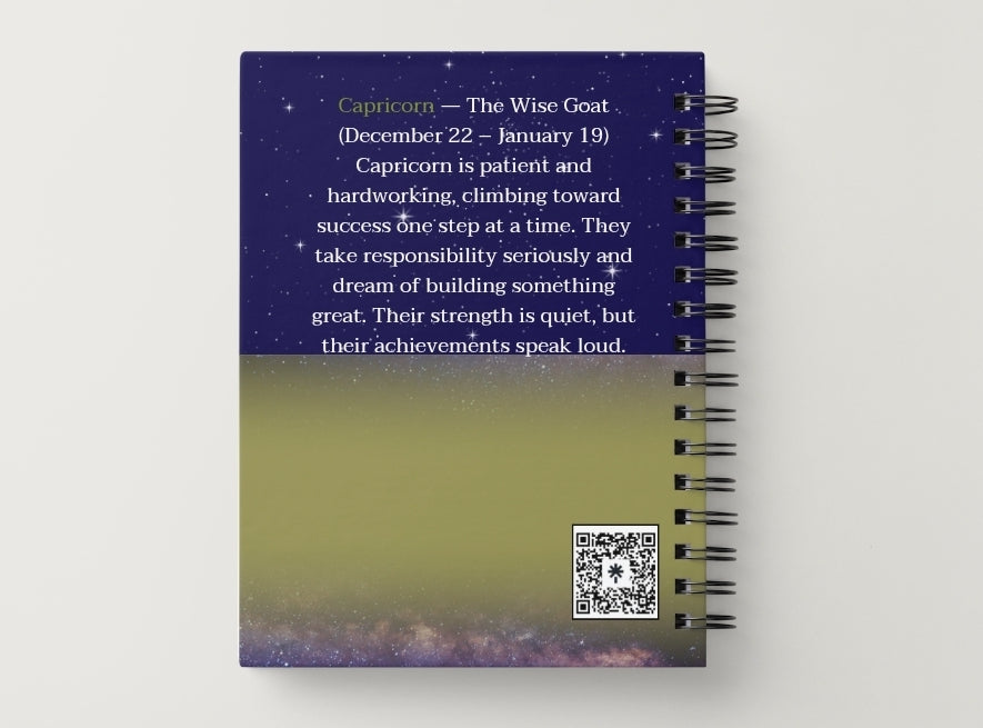 Capricorn Daily Journal | Zodiac Sign | Undated Calendar
