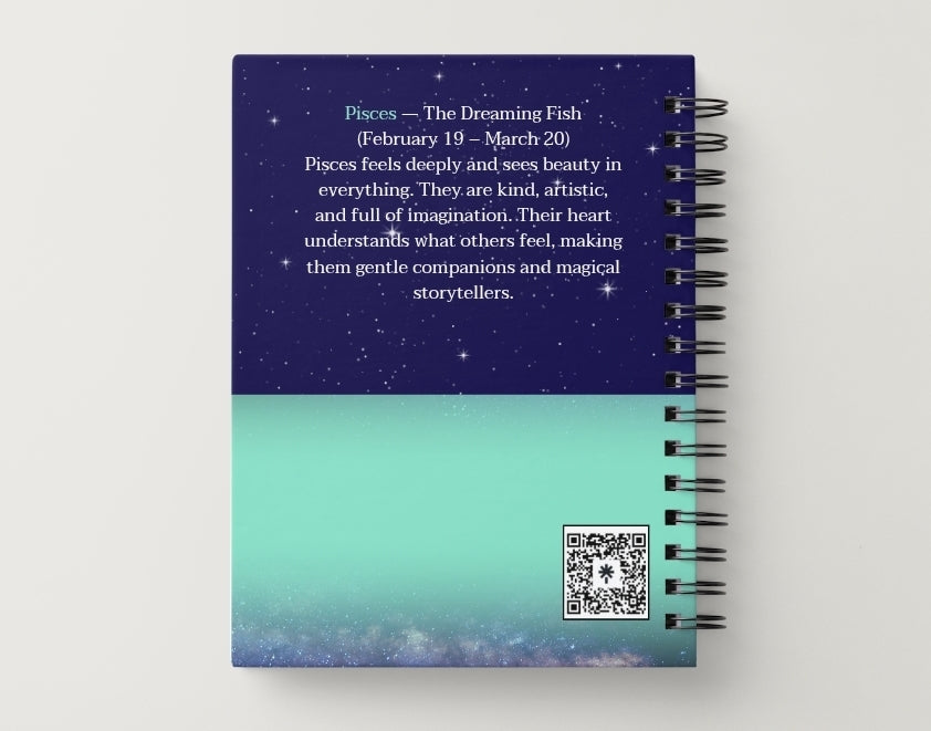 Pisces Daily Journal | Zodiac Sign | Undated Calendar |