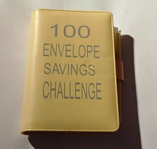 100-Day Envelope Savings Challenge Binder | Savings Binder | Yellow Binder