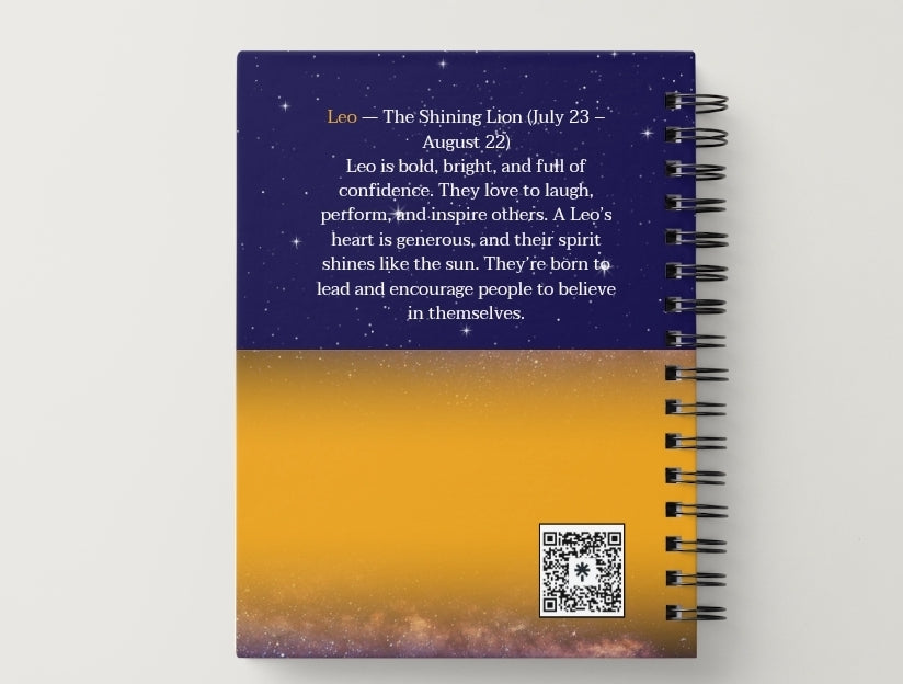 Leo Daily Journal | Zodiac Sign | Undated Calendar