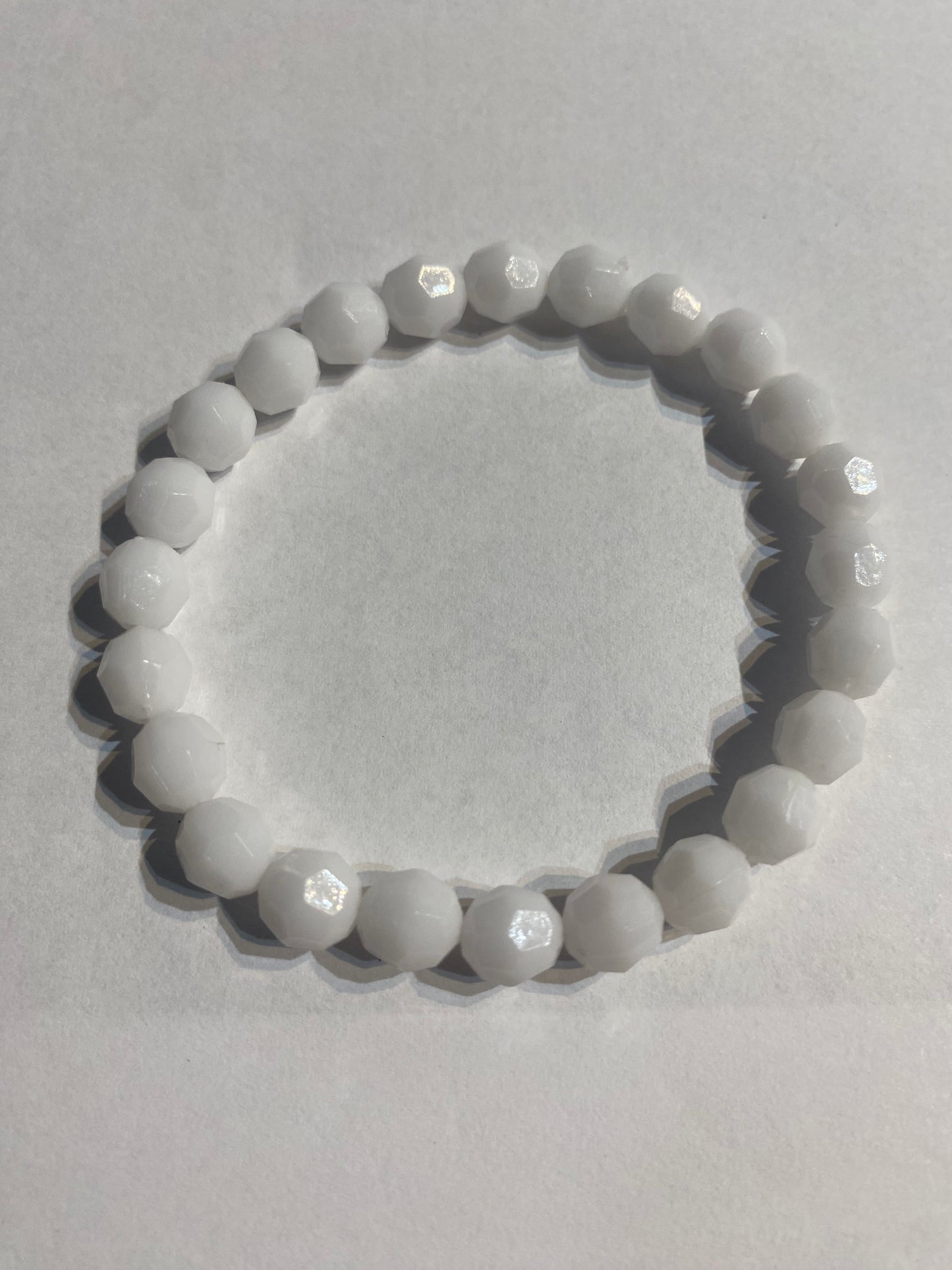 White Beaded Bracelet | White Beaded Starch Bracelet |