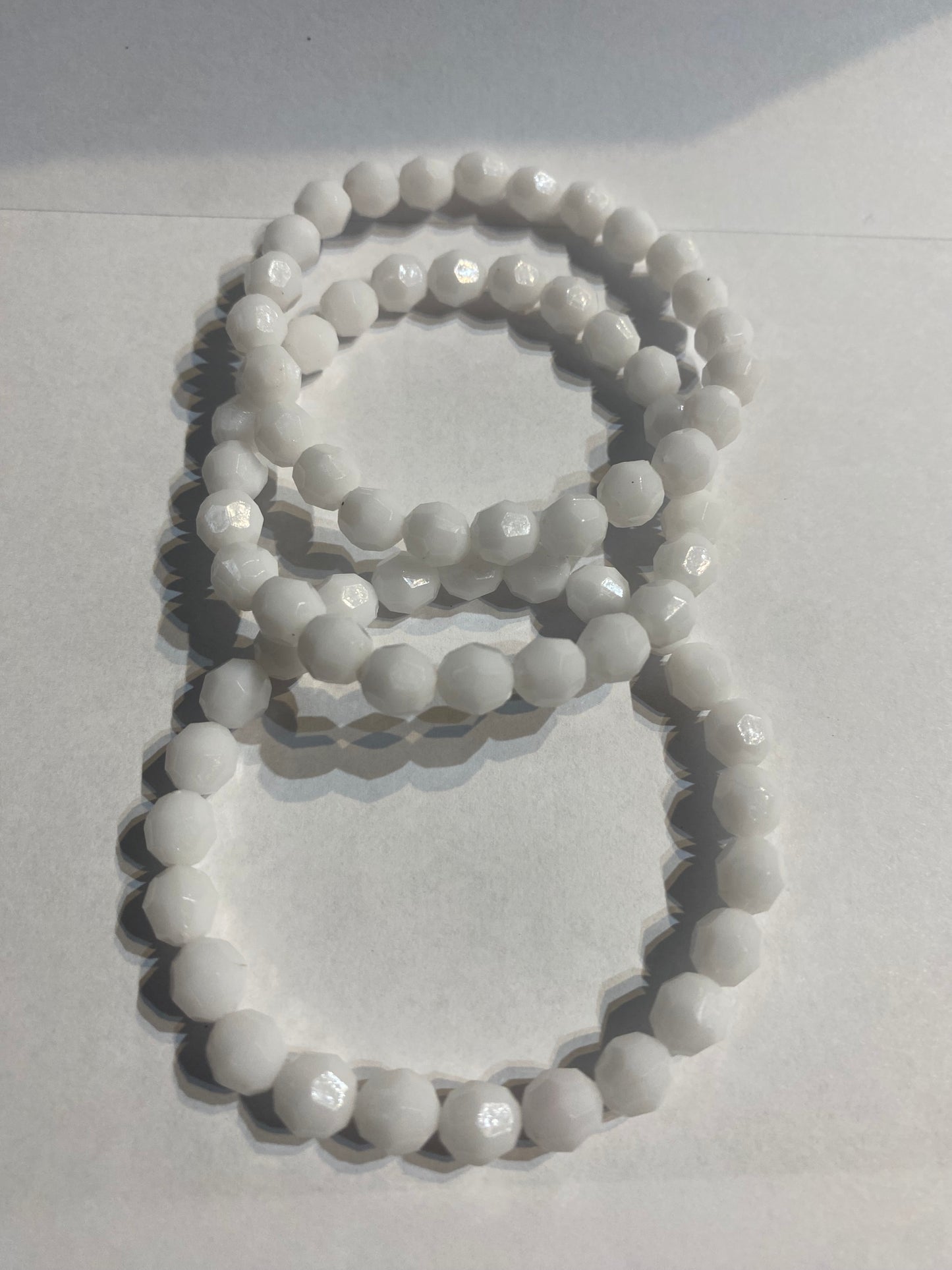 White Beaded Bracelet | White Beaded Starch Bracelet |
