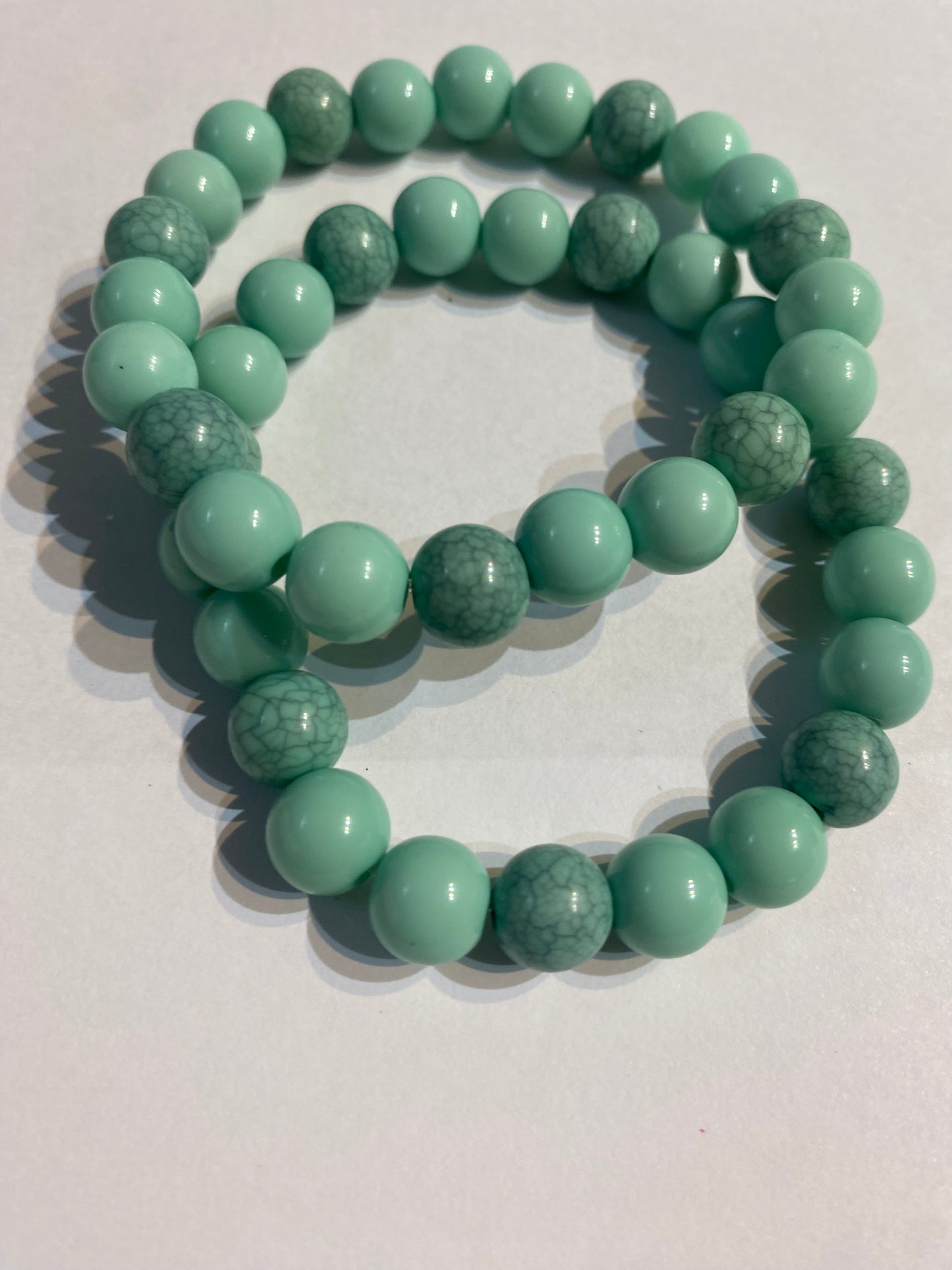 Blue Bracelet | Blue Beaded Stretch Bracelet |