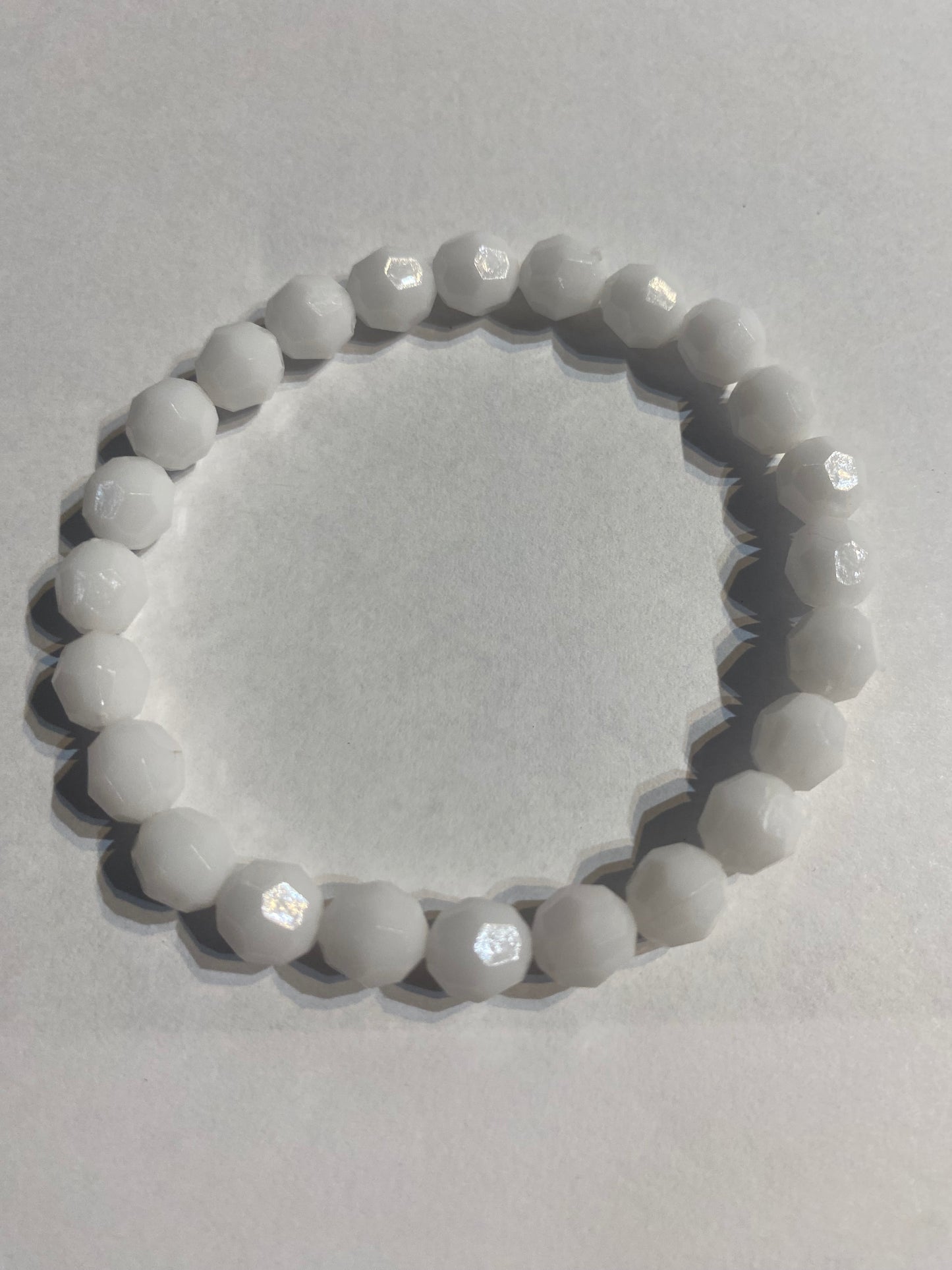 White Beaded Bracelet | White Beaded Starch Bracelet |