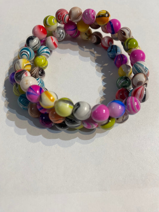 Multicolor Bracelet | Multicolor Stretch Beaded Bracelet |