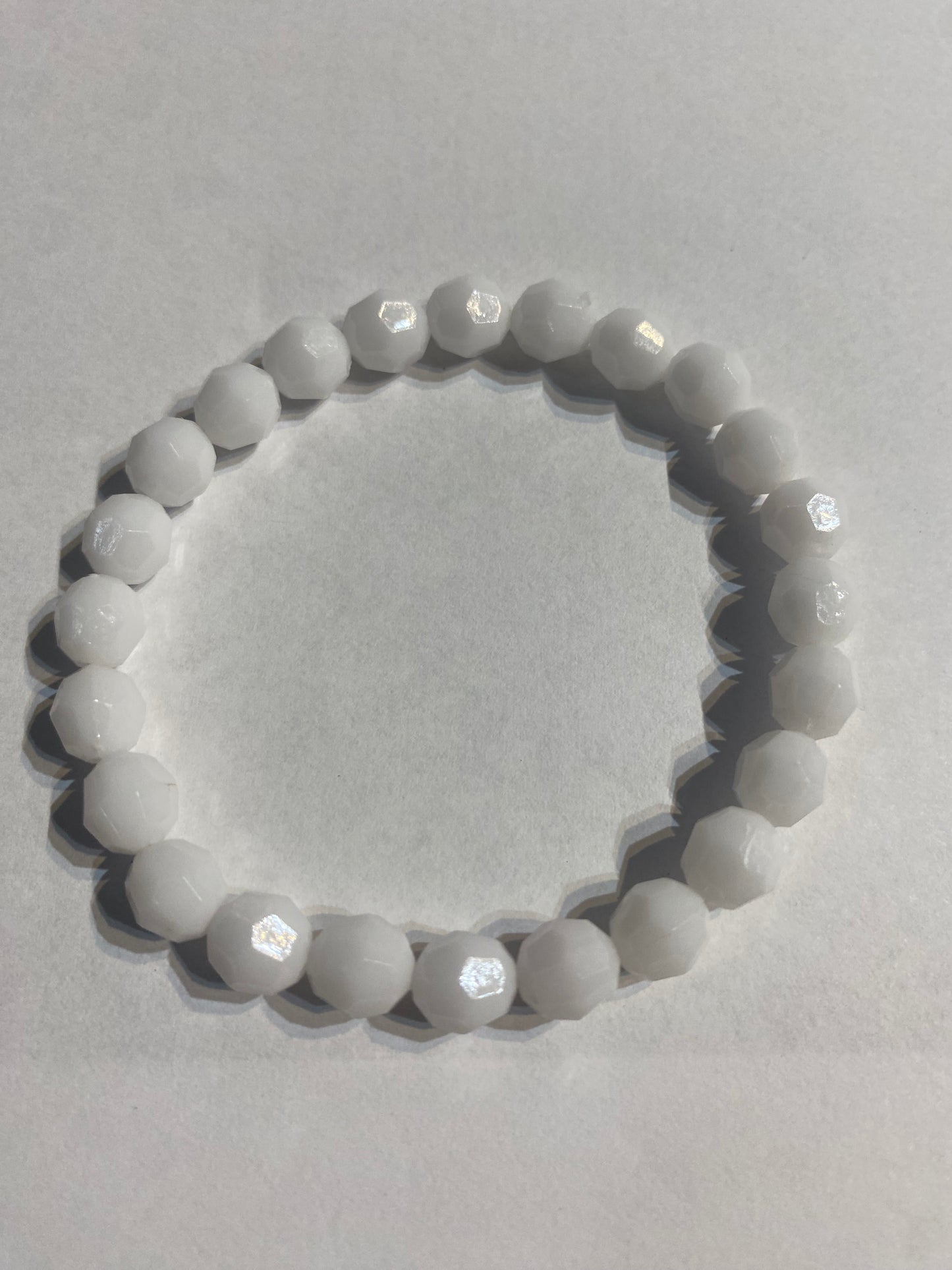 White Beaded Bracelet | White Beaded Starch Bracelet |
