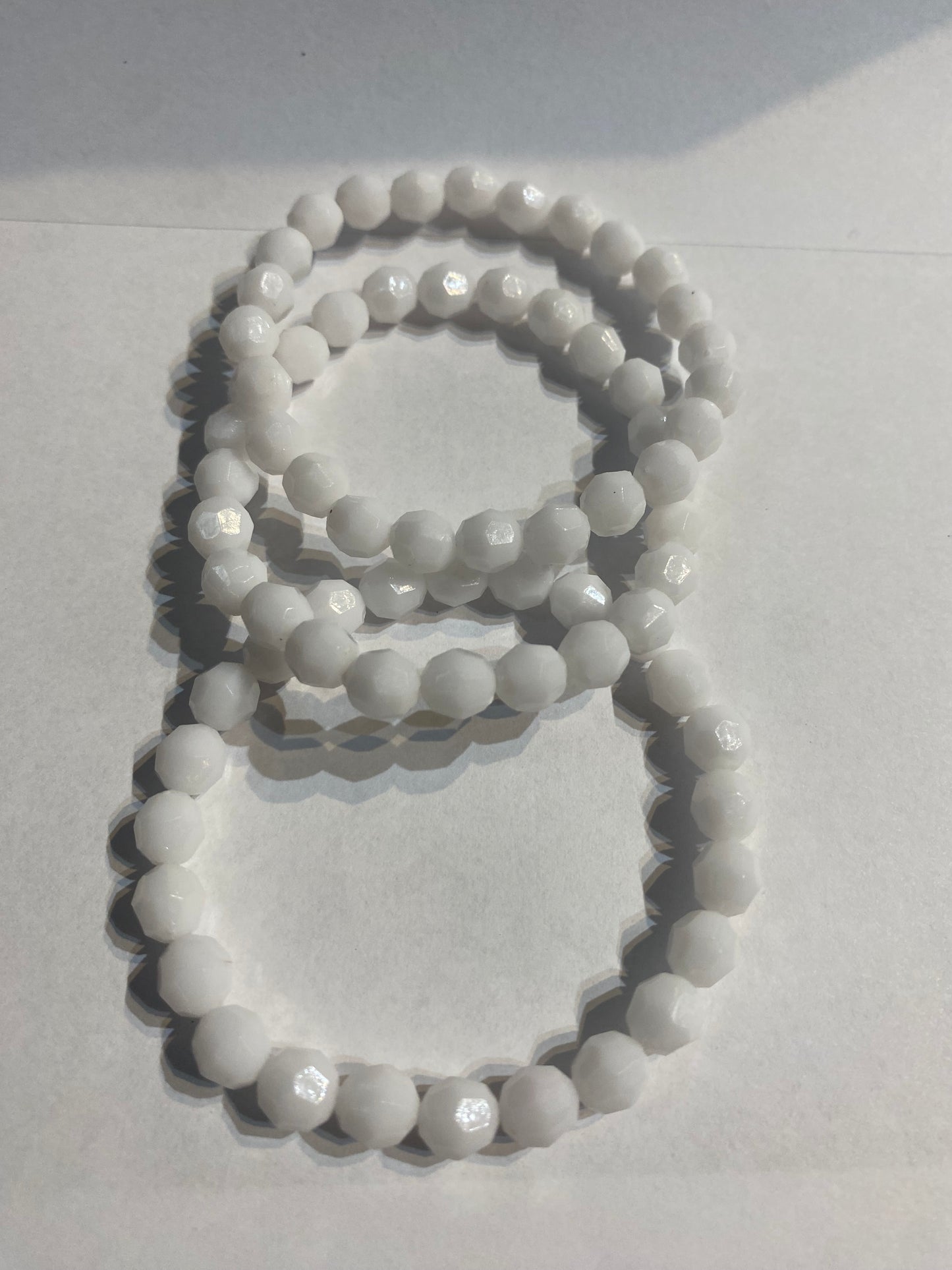 White Beaded Bracelet | White Beaded Starch Bracelet |