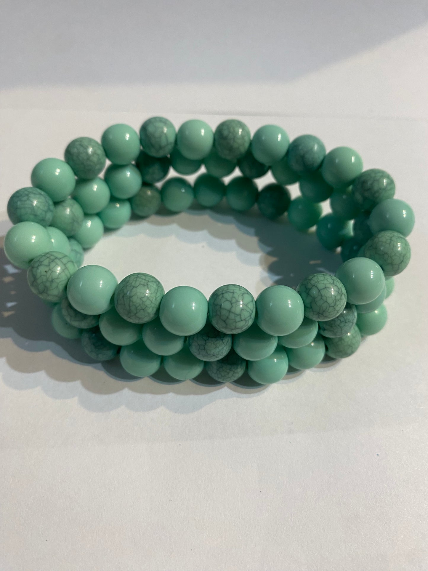 Blue Bracelet | Blue Beaded Stretch Bracelet |