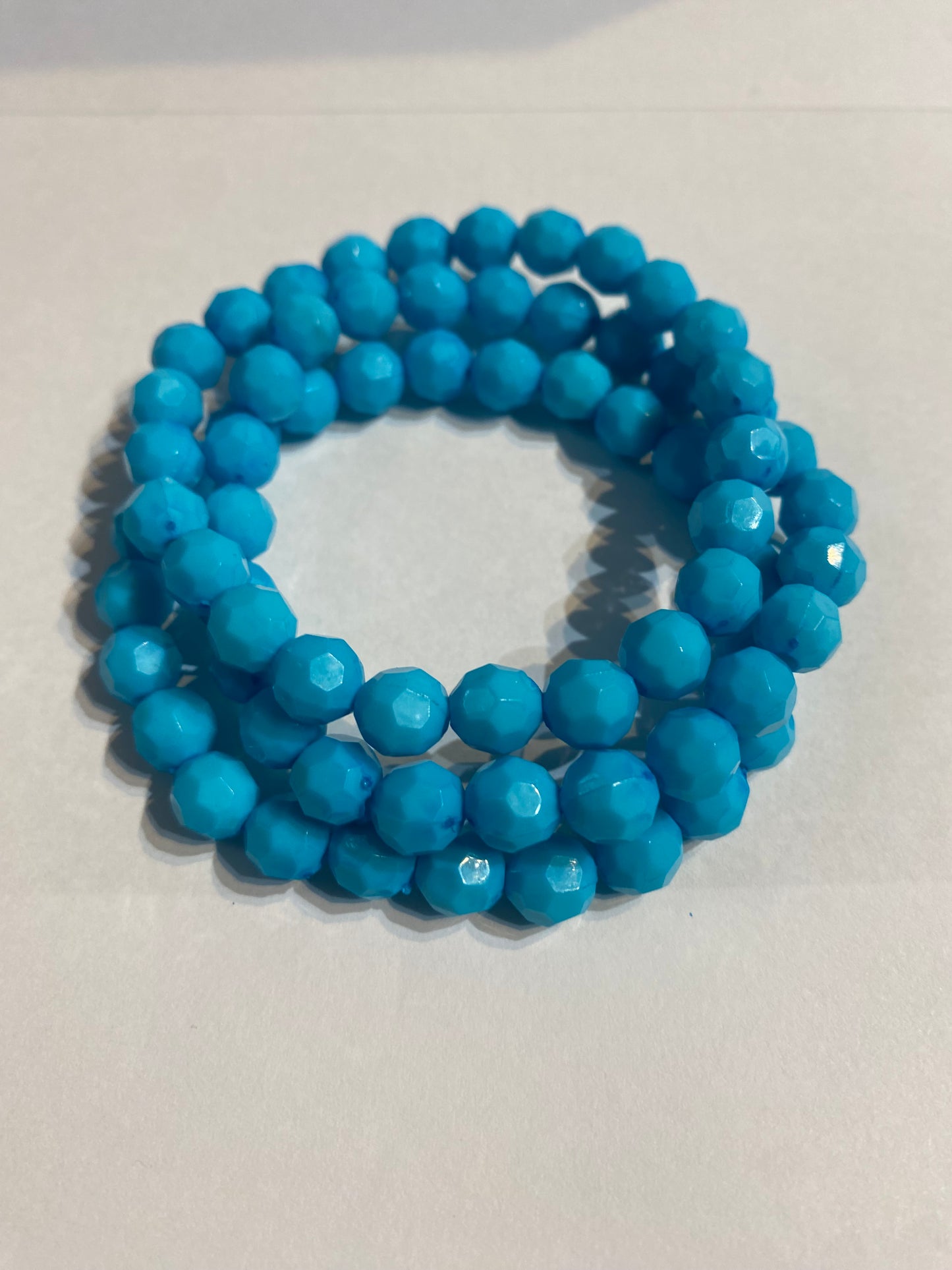 Blue Beaded Bracelet | Blue Stretch Bracelet