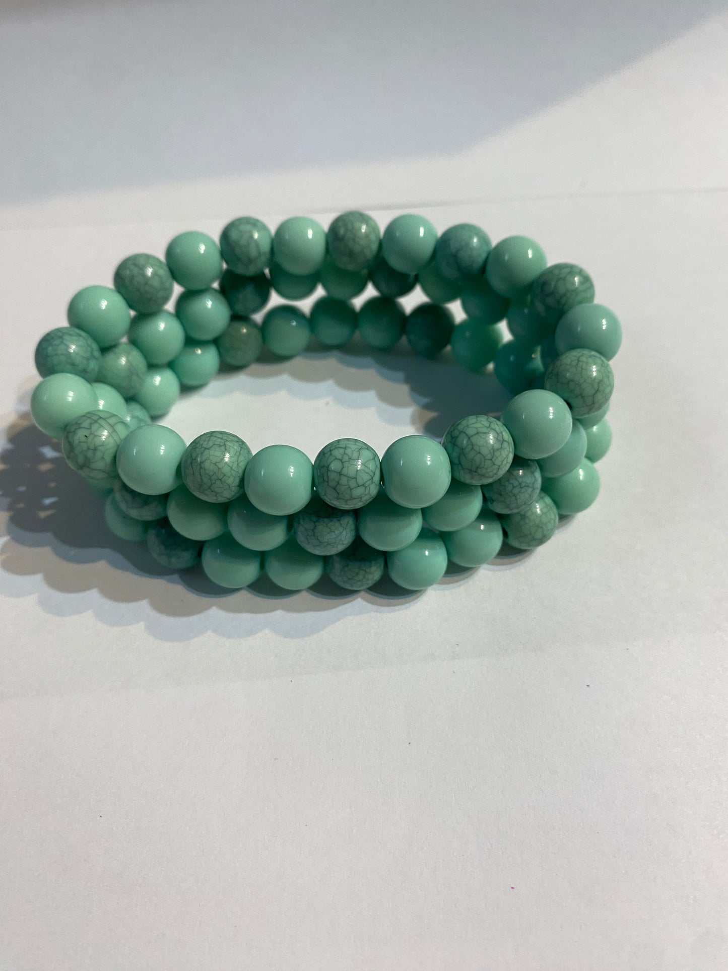 Blue Bracelet | Blue Beaded Stretch Bracelet |