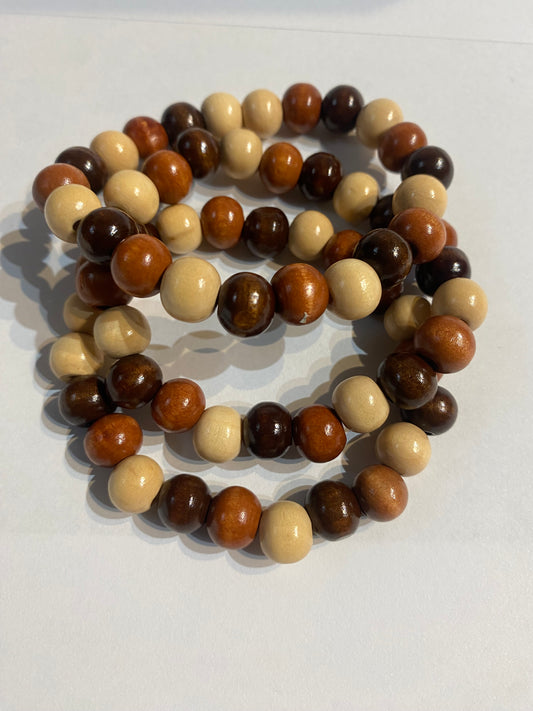 Brown Bracelet | 1 Brown Beaded Bracelet | Beaded Bracelet | Stretch Bracelet