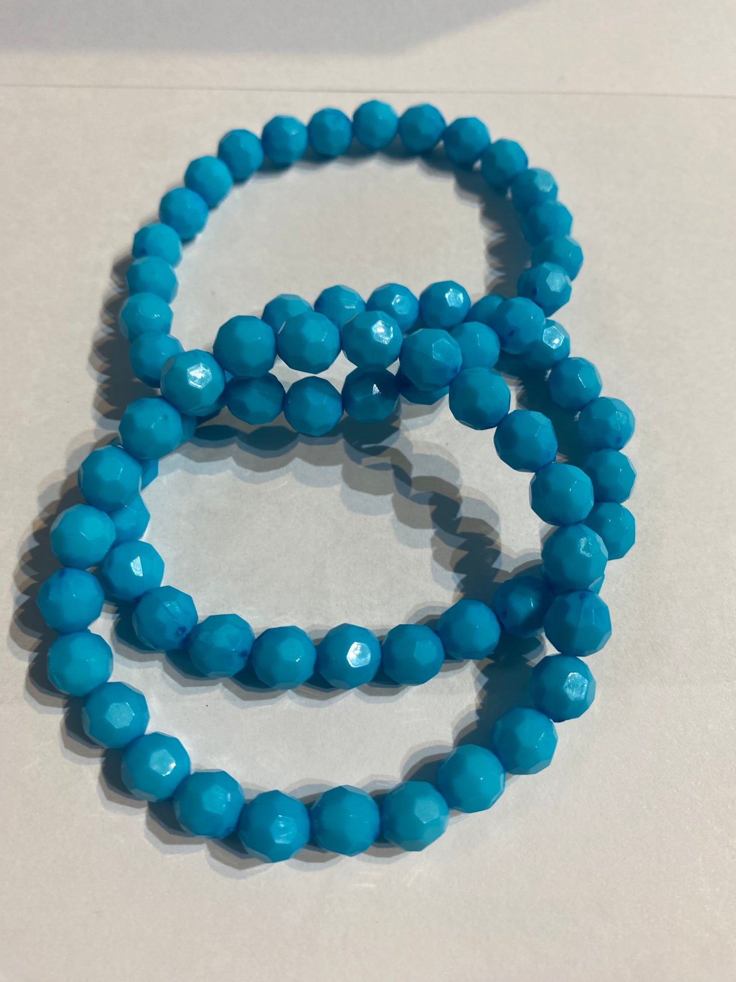 Blue Beaded Bracelet | Blue Stretch Bracelet