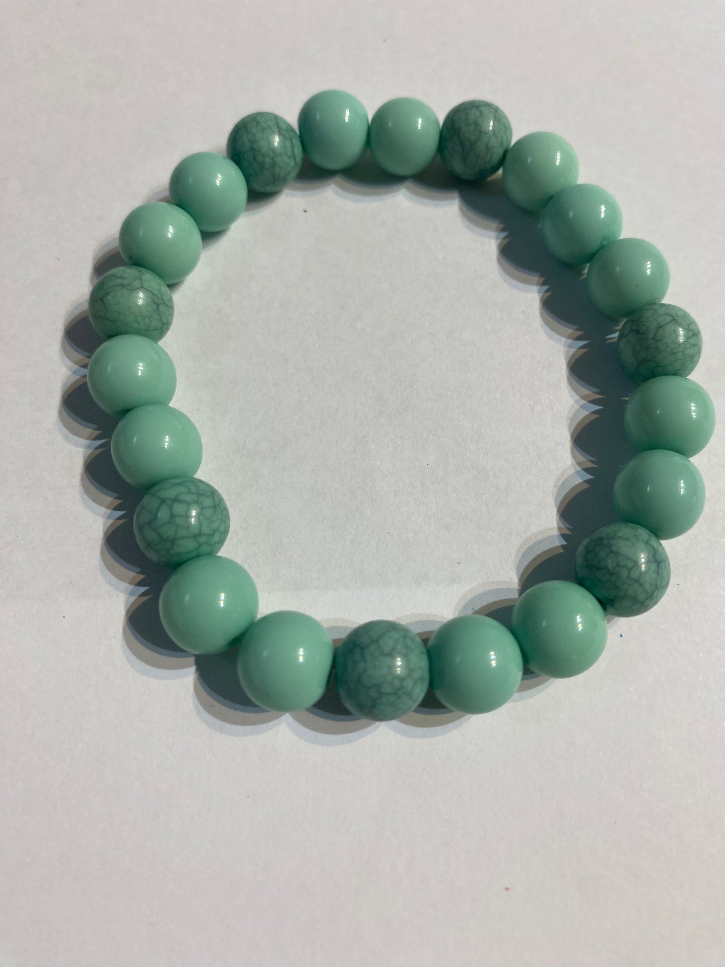 Blue Bracelet | Blue Beaded Stretch Bracelet |
