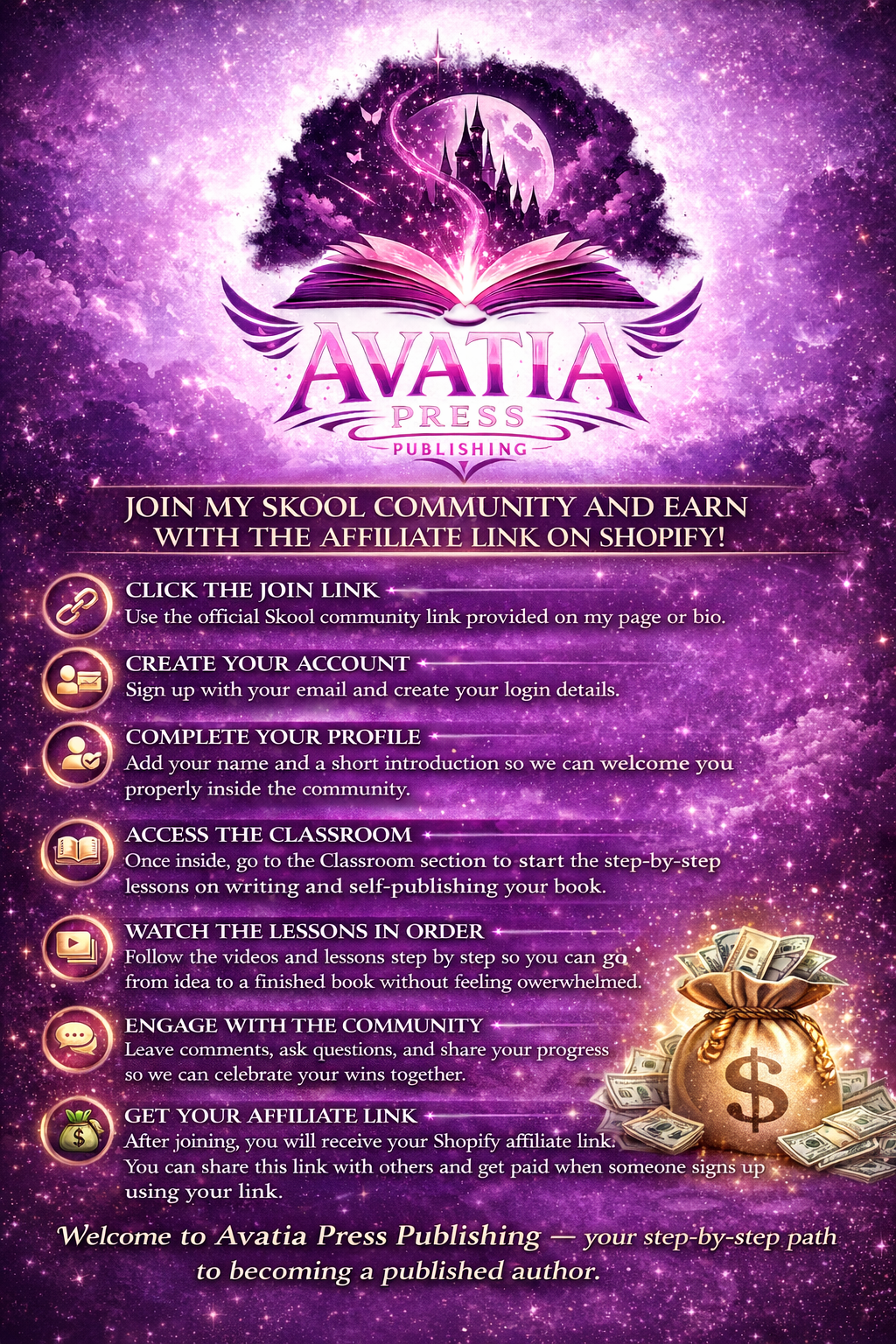 Avatia Press Publishing | Join My Community on Skool | Learning Community