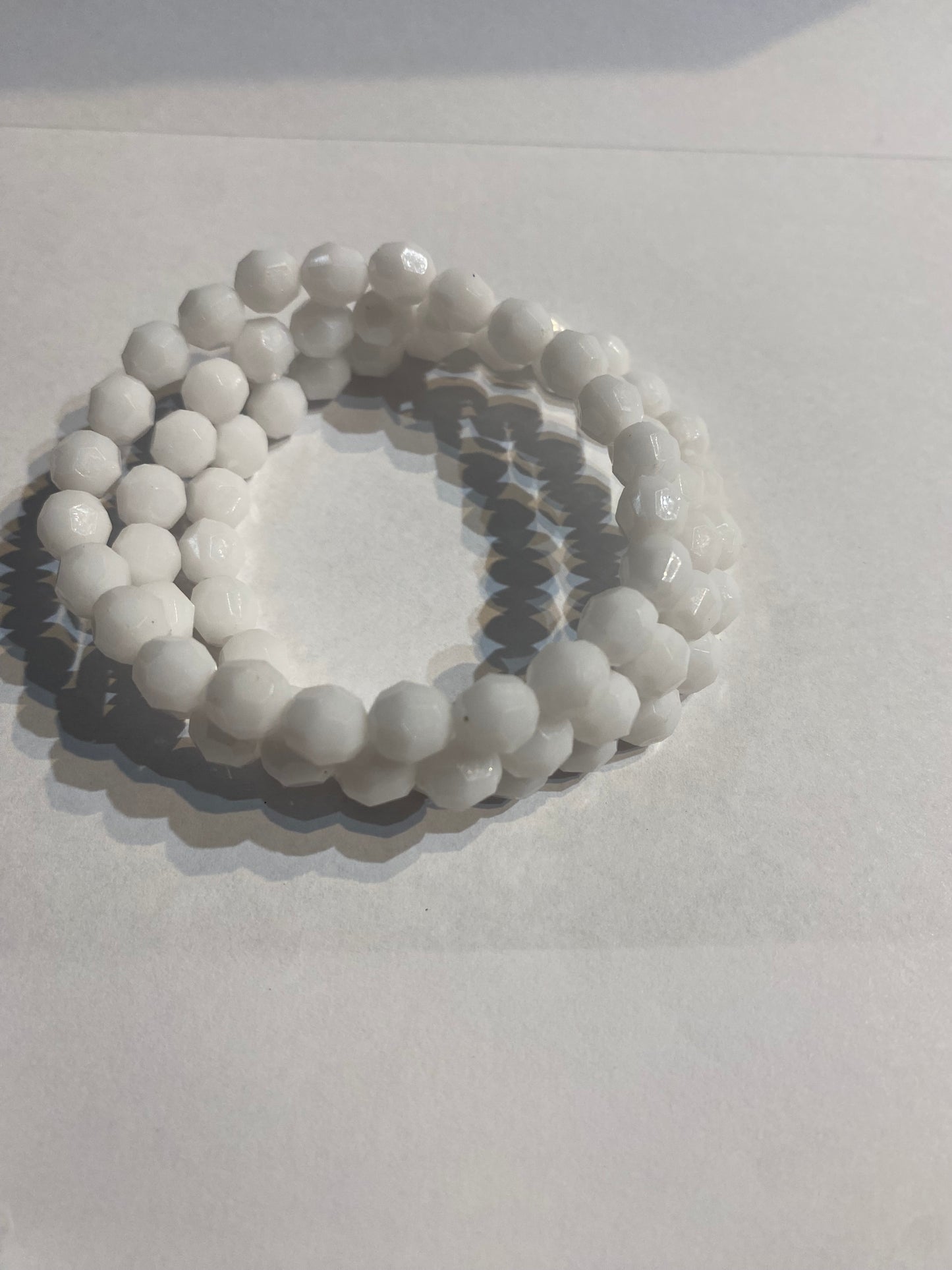 White Beaded Bracelet | White Beaded Starch Bracelet |