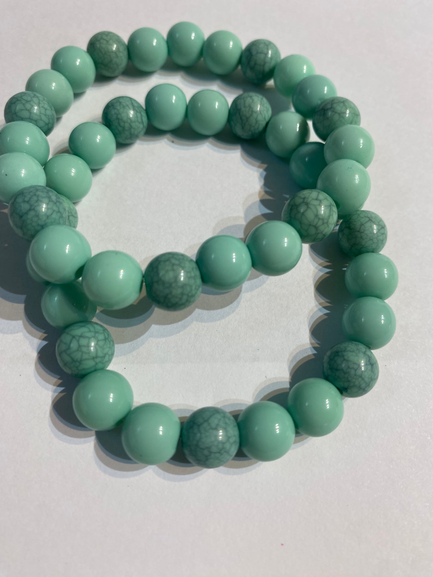 Blue Bracelet | Blue Beaded Stretch Bracelet |