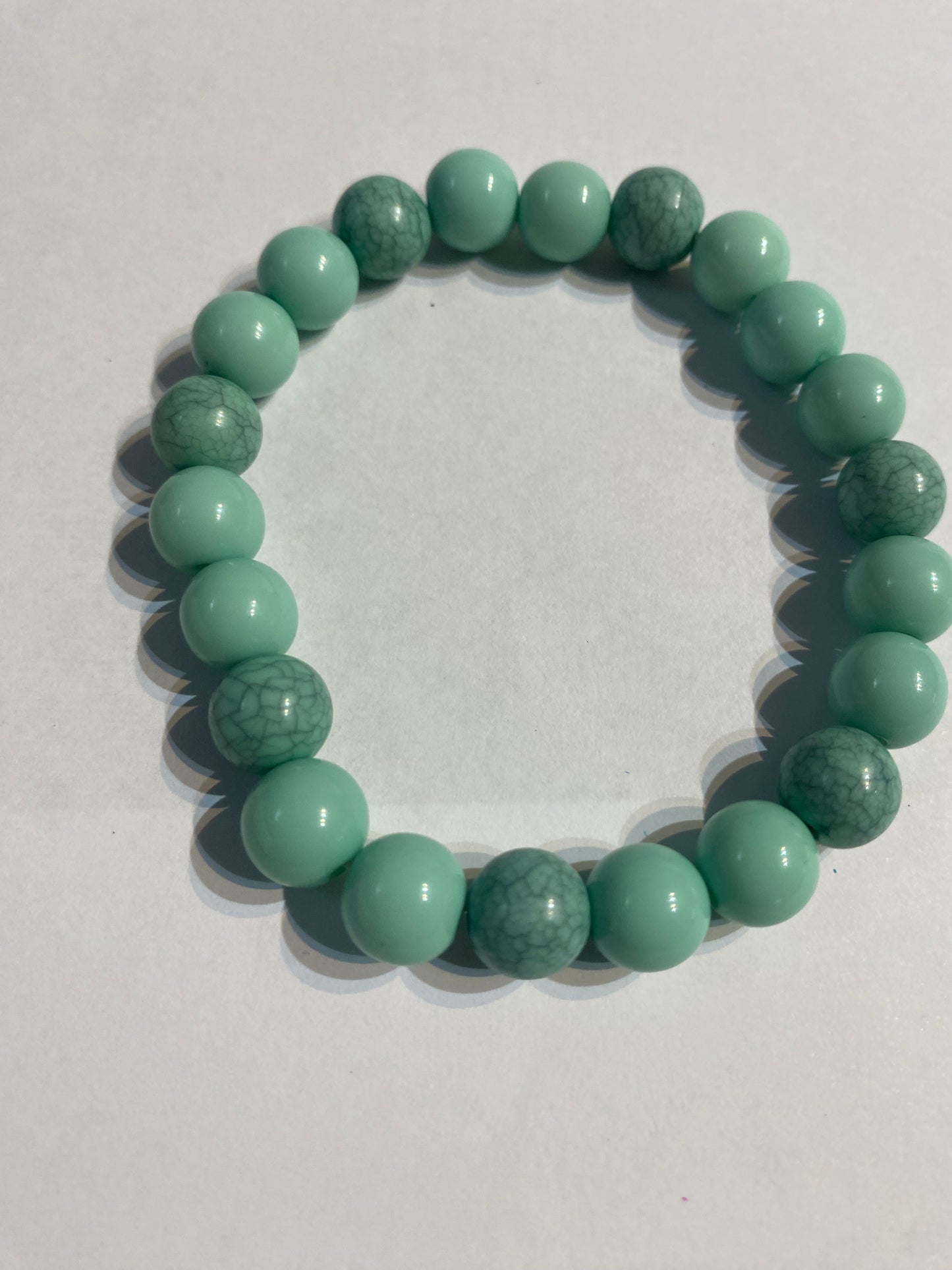 Blue Bracelet | Blue Beaded Stretch Bracelet |