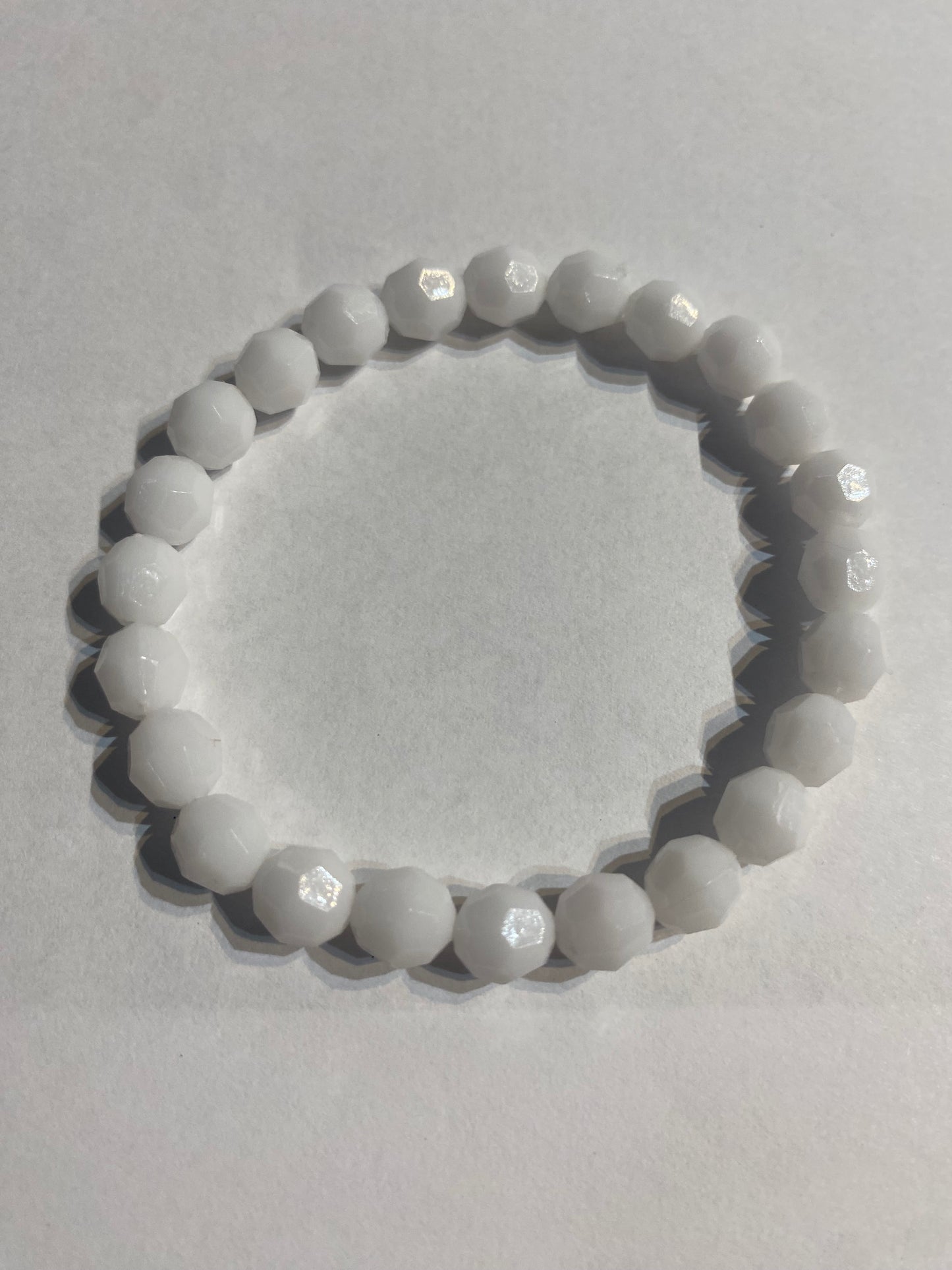 White Beaded Bracelet | White Beaded Starch Bracelet |