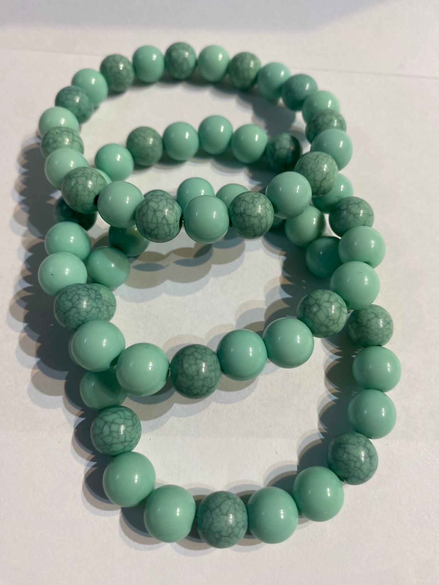 Blue Bracelet | Blue Beaded Stretch Bracelet |