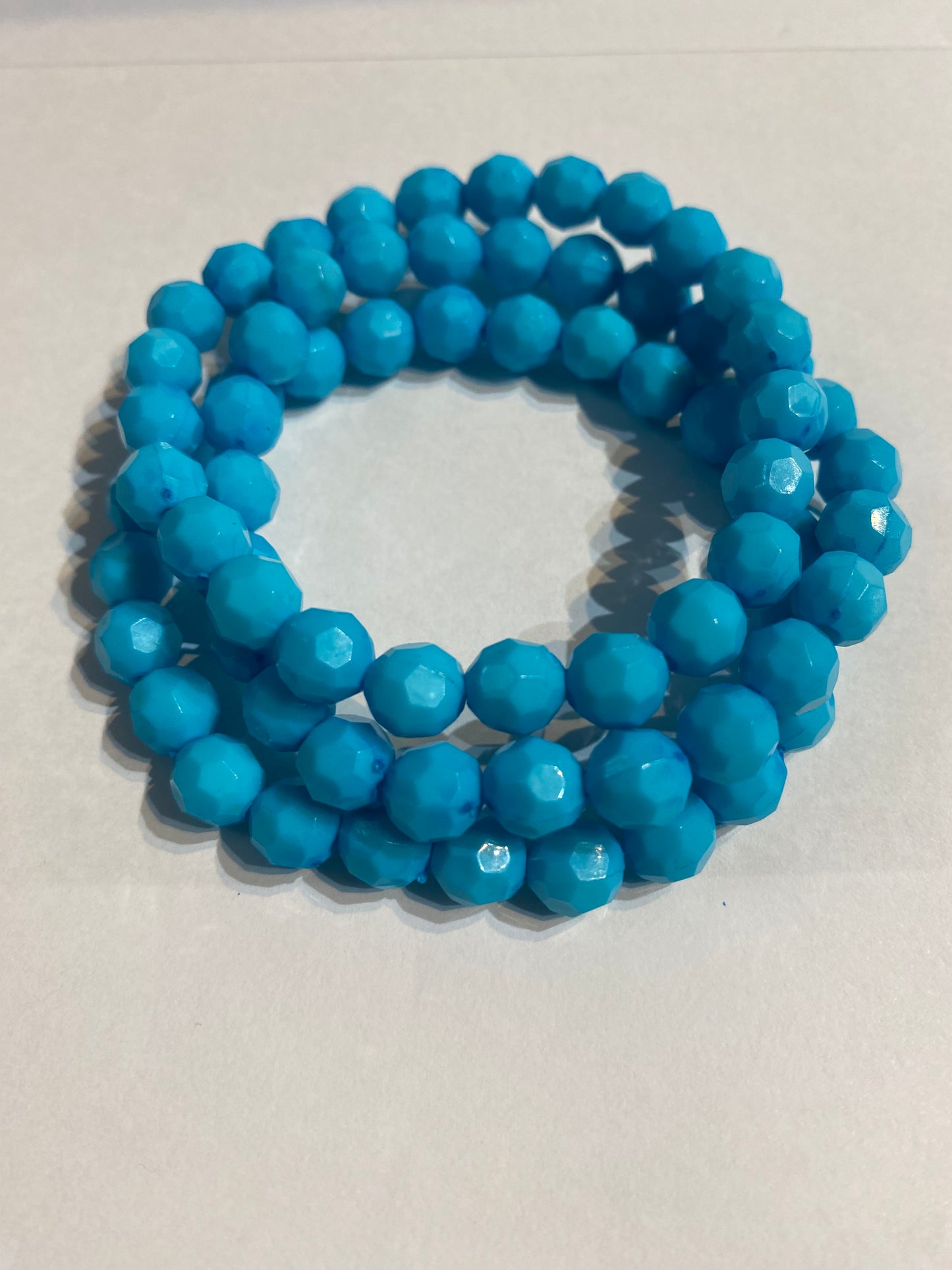 Blue Beaded Bracelet | Blue Stretch Bracelet