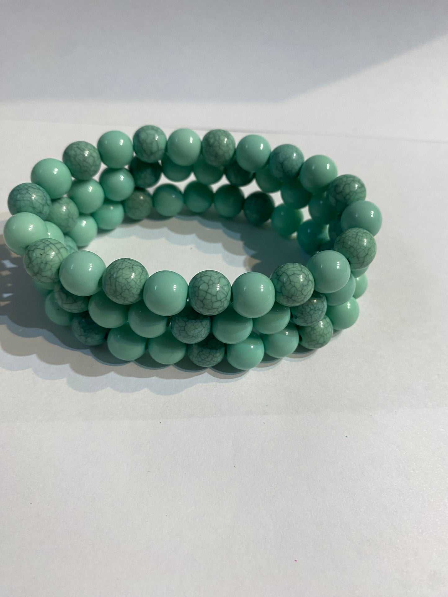 Blue Bracelet | Blue Beaded Stretch Bracelet |