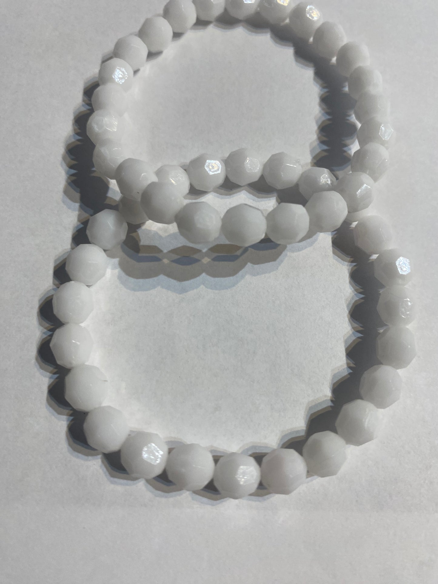 White Beaded Bracelet | White Beaded Starch Bracelet |