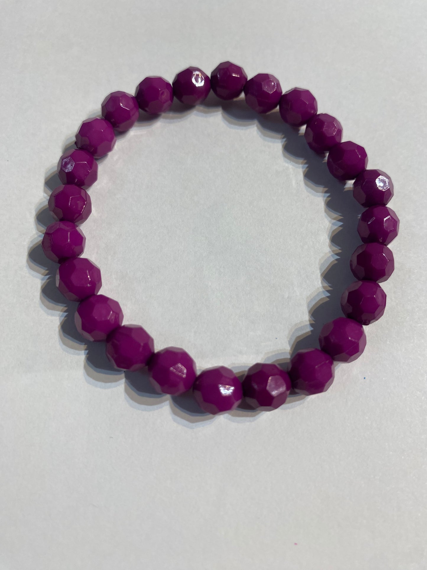Purple Beaded Bracelet | Beaded Stretch Bracelet |