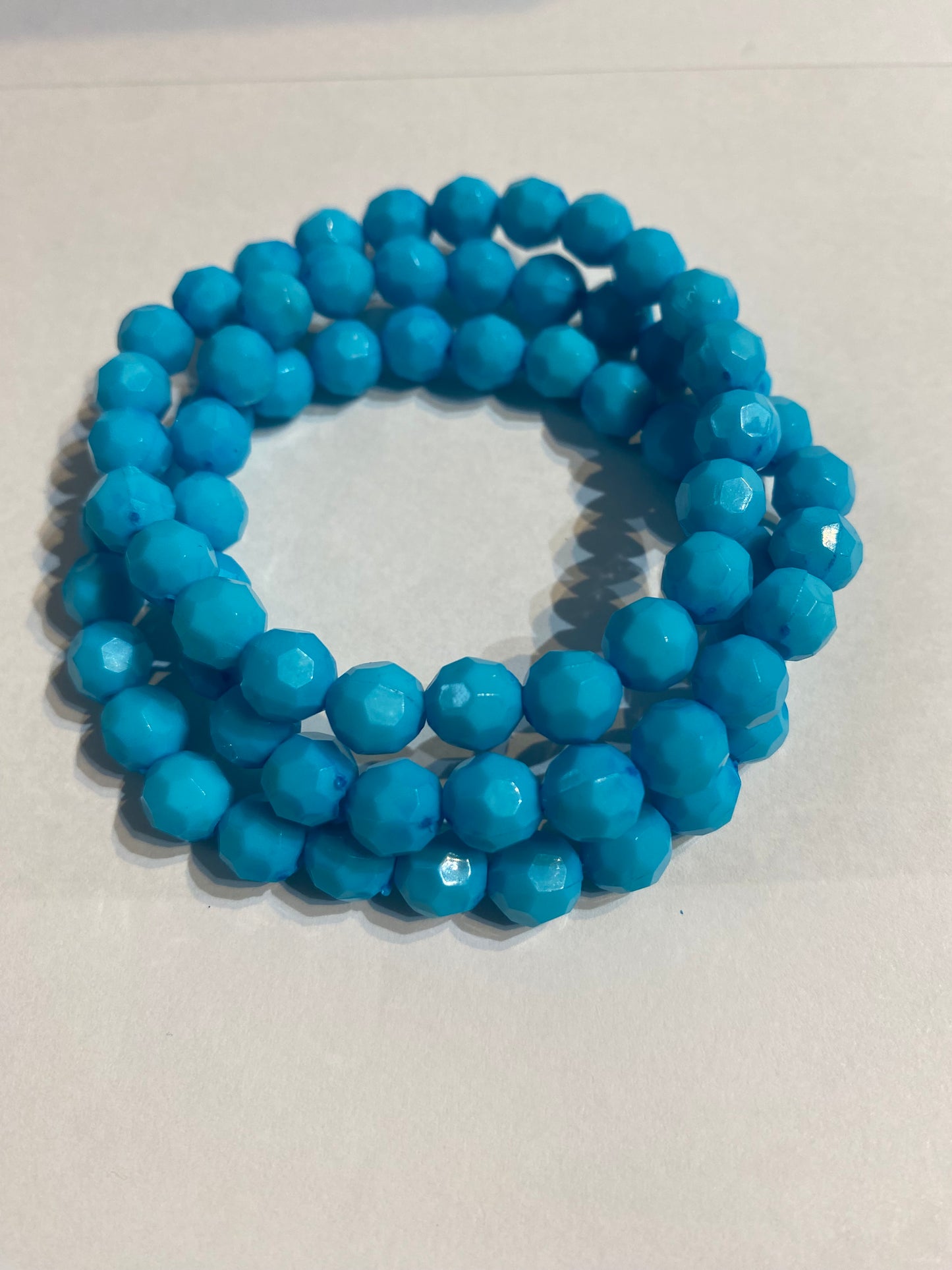 Blue Beaded Bracelet | Blue Stretch Bracelet
