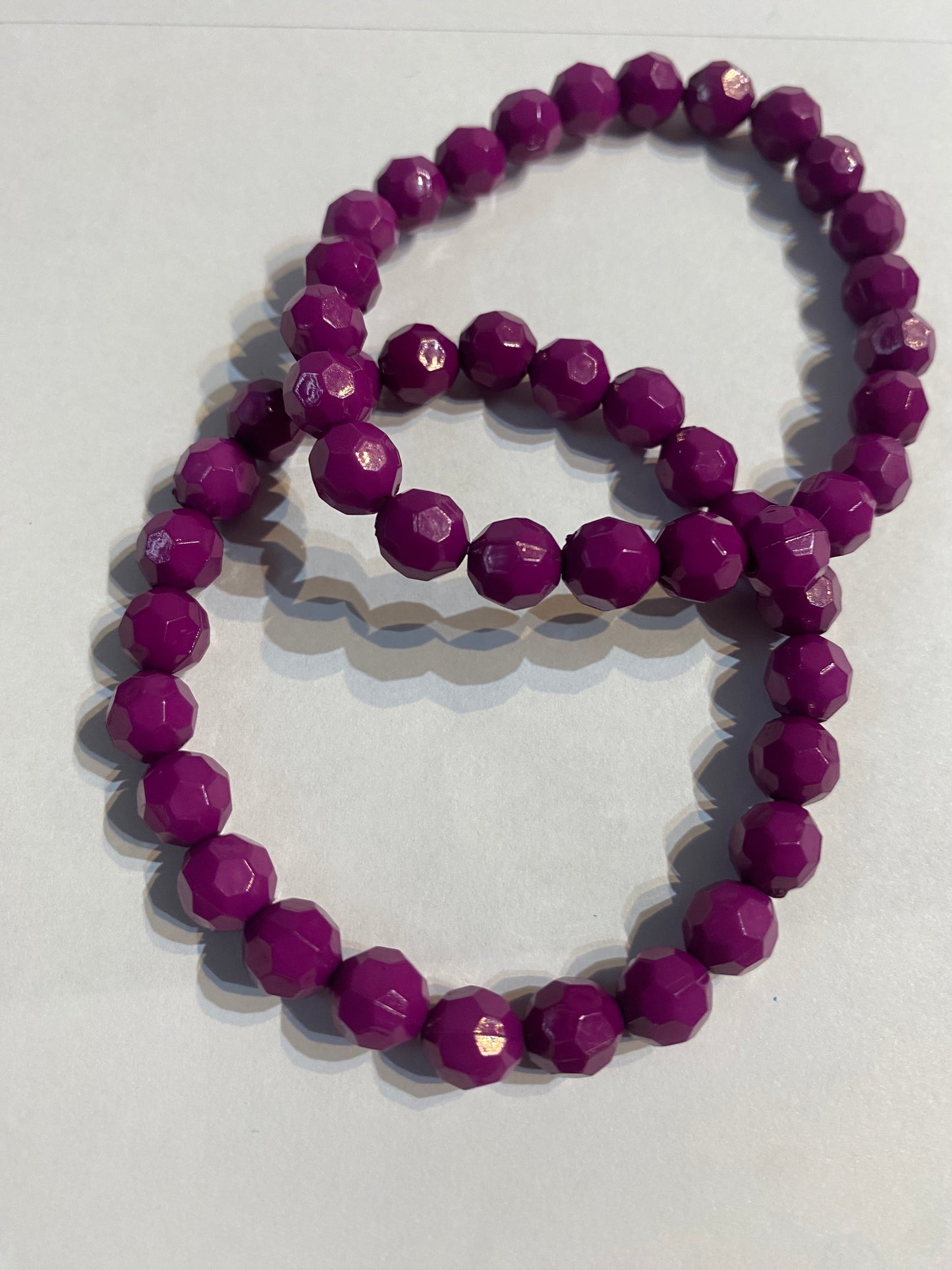 Purple Beaded Bracelet | Beaded Stretch Bracelet |
