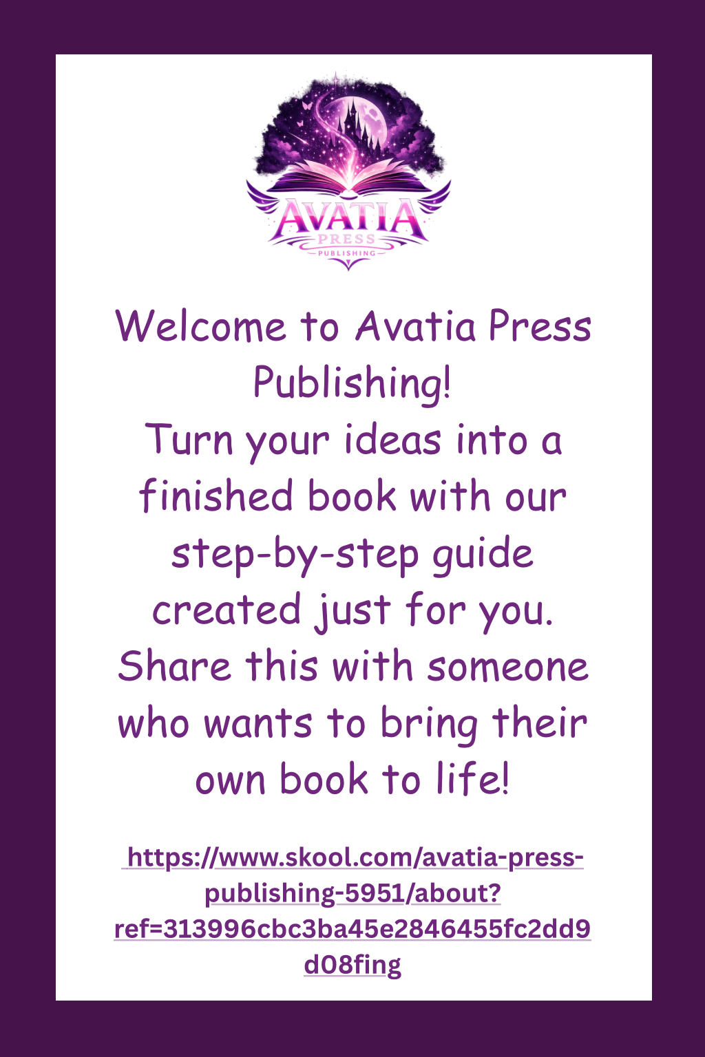 Avatia Press Publishing | Join My Community on Skool | Learning Community