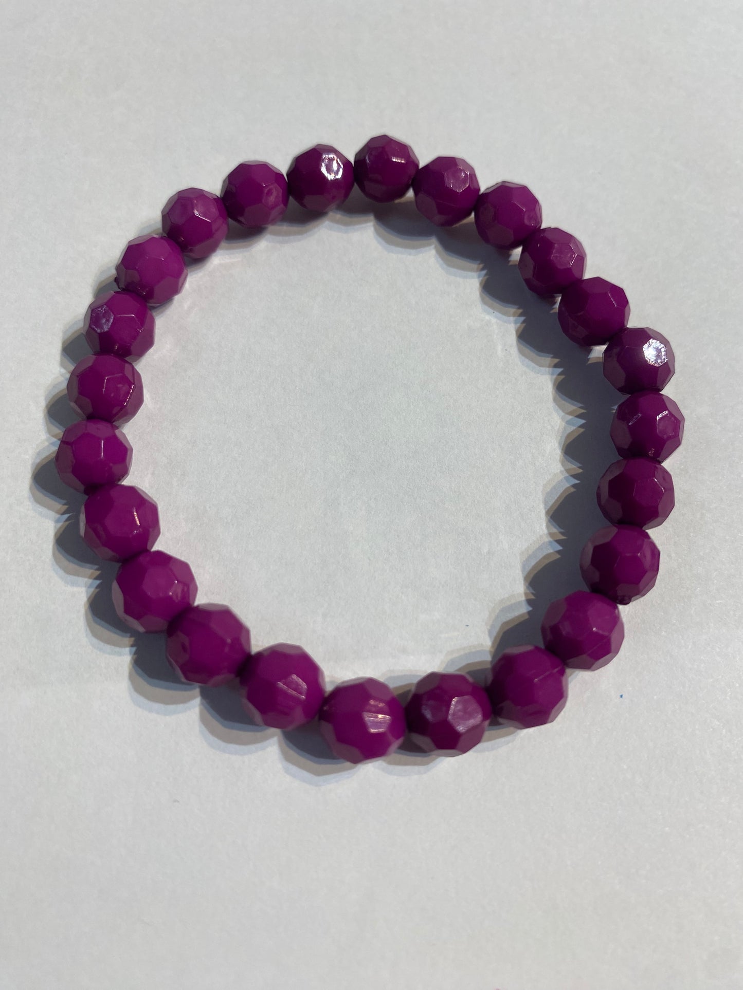 Purple Beaded Bracelet | Beaded Stretch Bracelet |