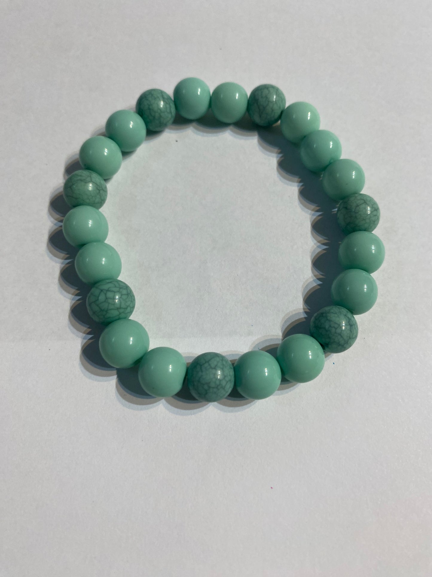 Blue Bracelet | Blue Beaded Stretch Bracelet |