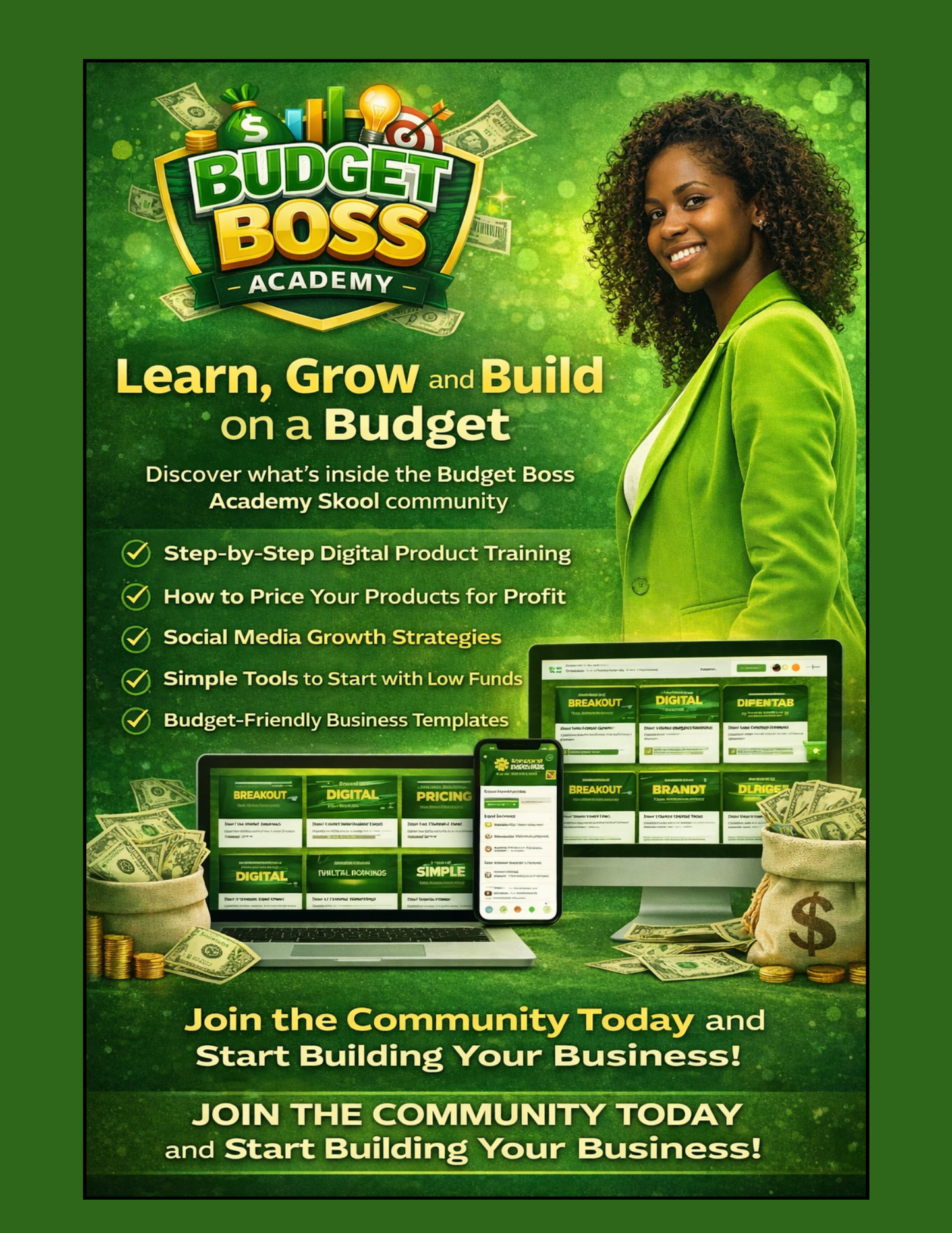 Budget Boss Academy | Skool Community | Link to Join | Use a Good Email to get your Download |