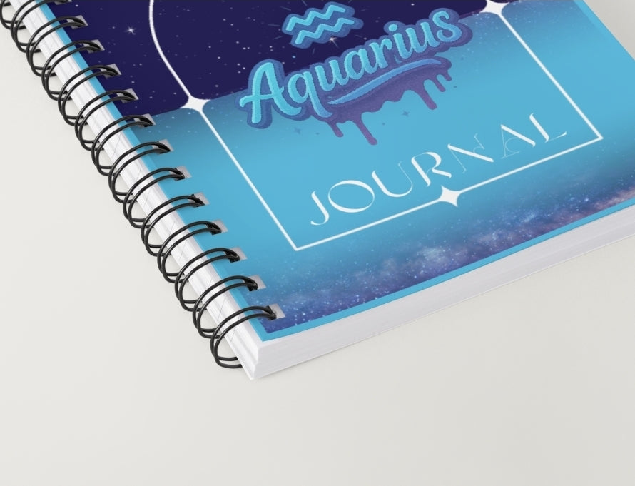 Aquarius Daily Journal | Zodiac Sign | Undated Calendar