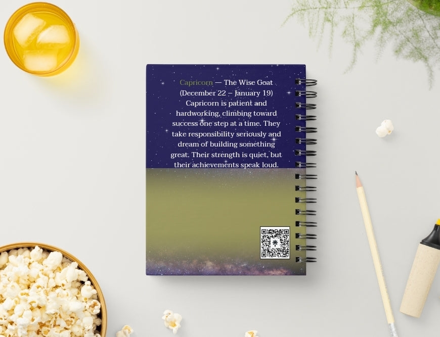 Capricorn Daily Journal | Zodiac Sign | Undated Calendar