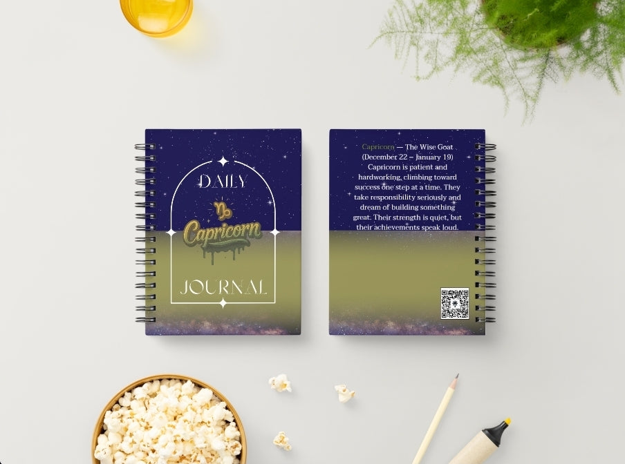 Capricorn Daily Journal | Zodiac Sign | Undated Calendar
