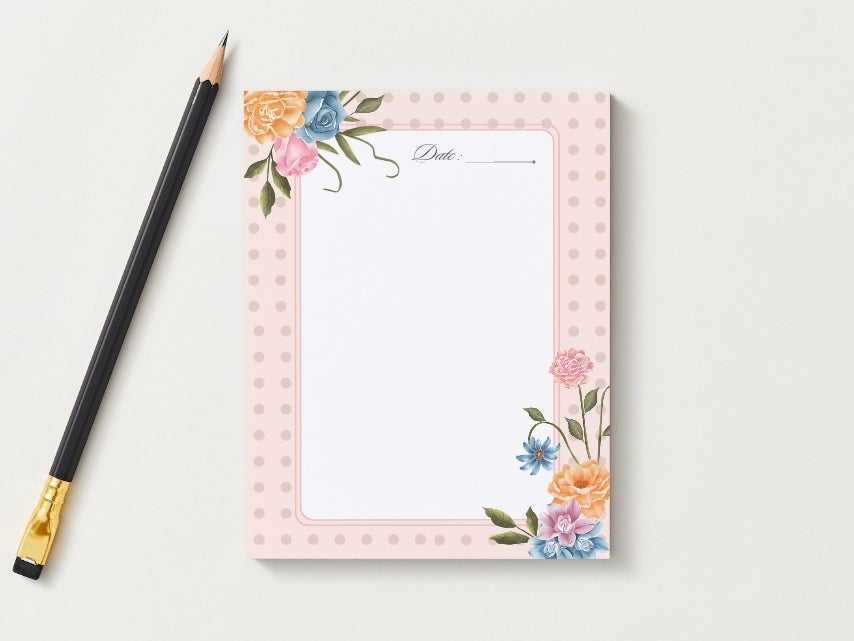 Rose Bush Notepad | 30 Notepad | Chipboard Notepad