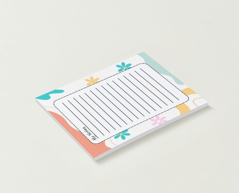 Flowers Notepad | 30 Page Notepad | Chipboard Notepad