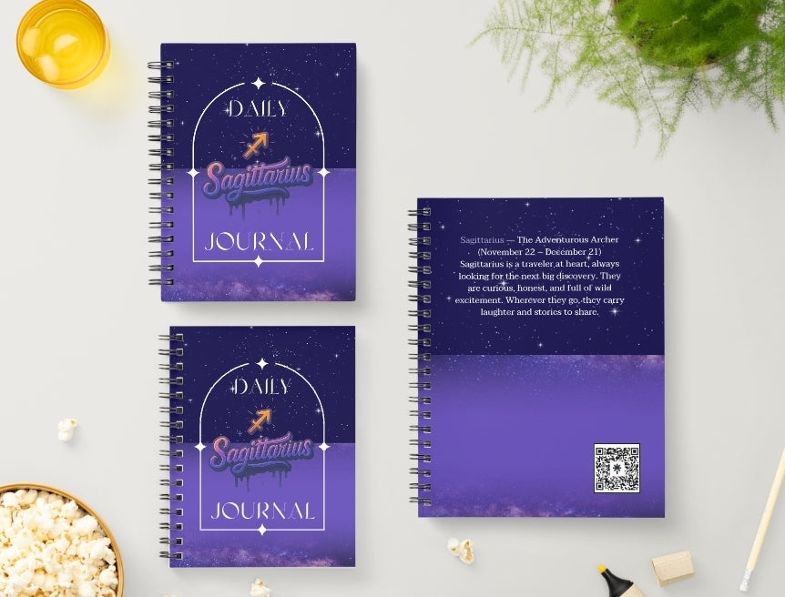 Sagittarius Daily Journal | Zodiac Sign | Undated Calendar