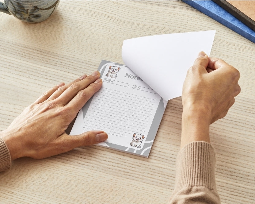 Dog Notepad | 30 Page Notepad | Chipboard Notepad