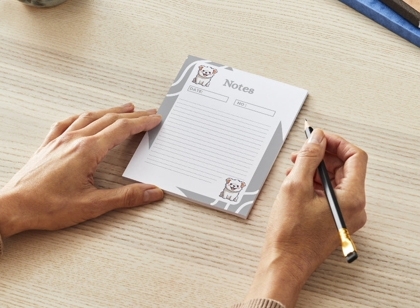 Dog Notepad | 30 Page Notepad | Chipboard Notepad