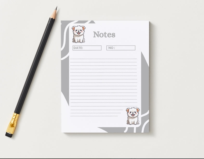 Dog Notepad | 30 Page Notepad | Chipboard Notepad