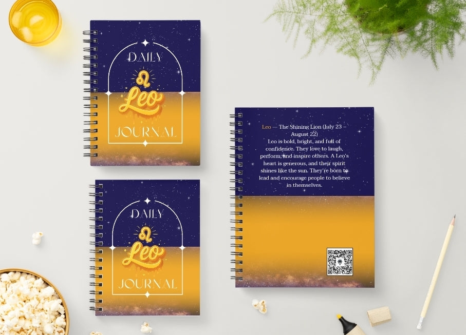 Leo Daily Journal | Zodiac Sign | Undated Calendar