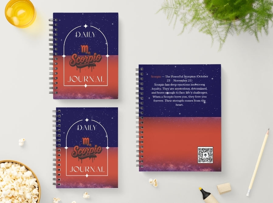 Scorpio Daily Journal | Zodiac Sign | Undated Calendar