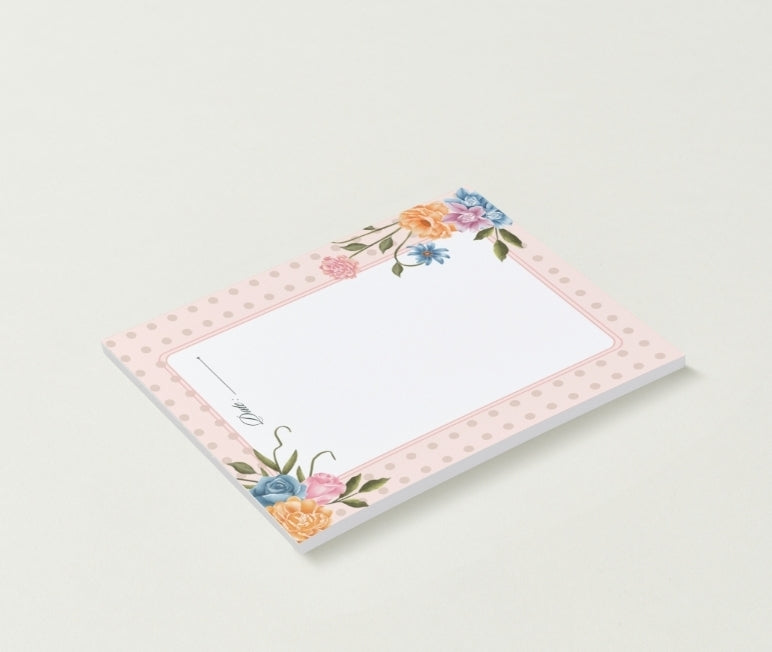 Rose Bush Notepad | 30 Notepad | Chipboard Notepad