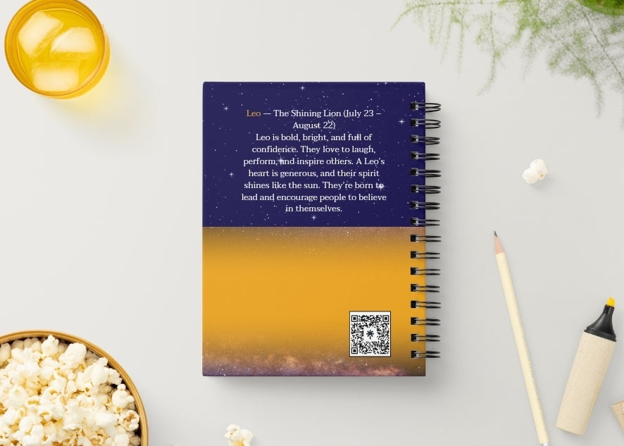 Leo Daily Journal | Zodiac Sign | Undated Calendar